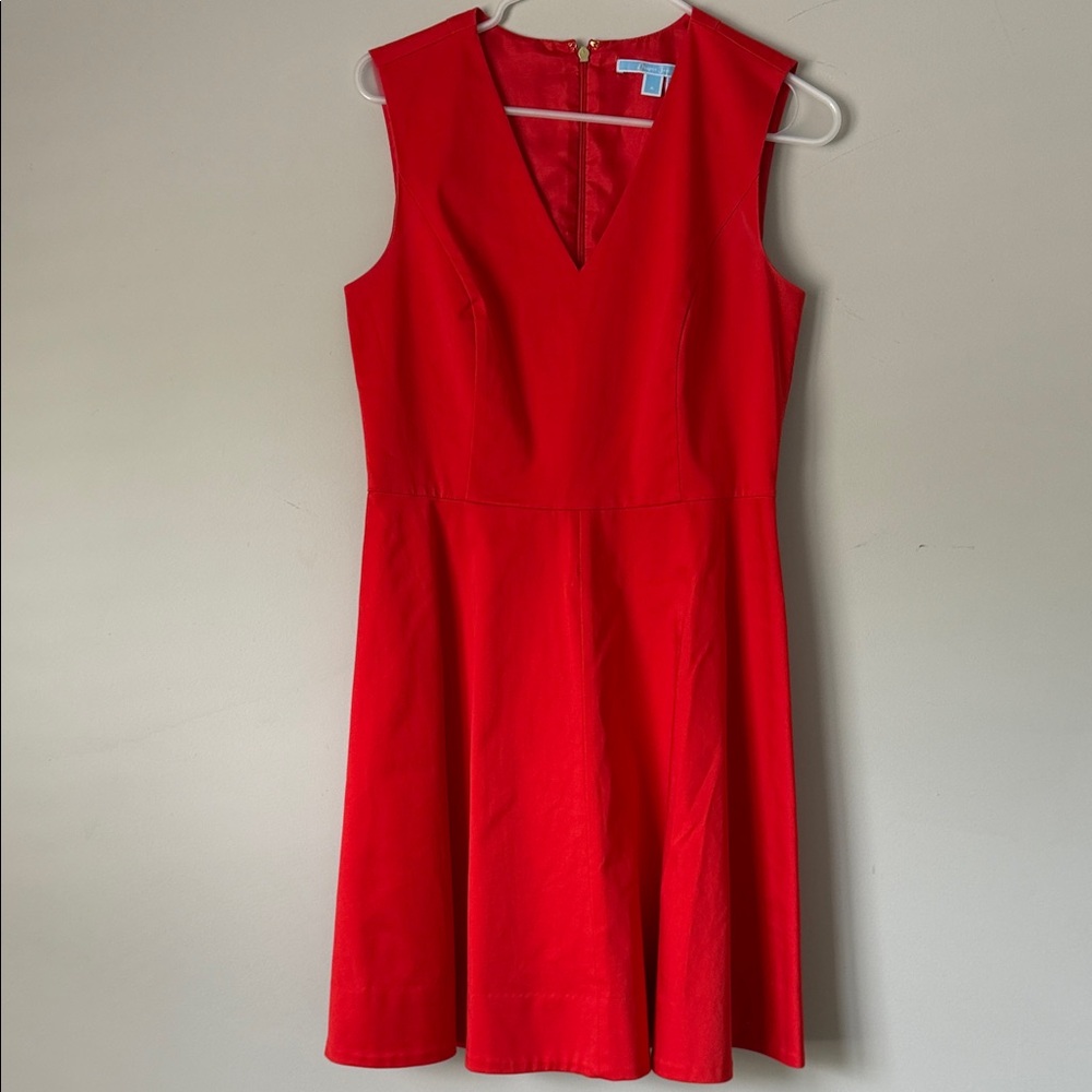 Like New Draper James bright Orange a-line dress, machine washable, Sz. 6